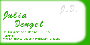 julia dengel business card